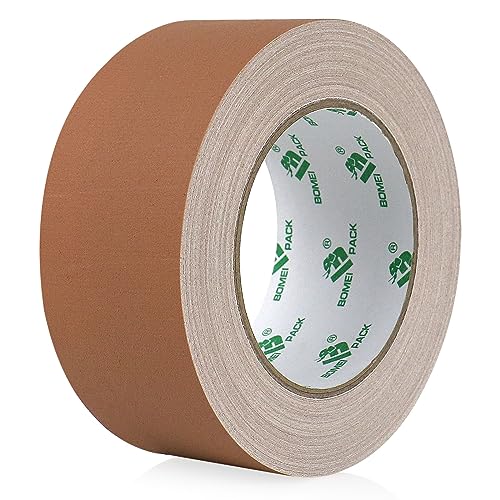 BOMEI PACK Brown Gaffer Tape, Matte Non-Reflective, 2inch x 30yds No Residue Hand Tear Self-Adhesive...