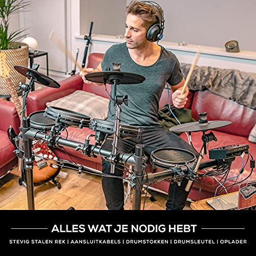 Alesis Turbo Mesh Kit |Elektronisch Drumstel met Meshvellen Drumpads, Superstevig Stalen Rack, 100+ Geluiden, 30 Meespeeltracks, Aansluitkabels, Drumstokken en Drumsleutel - Image 6