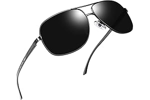 Rectangle Sunglasses, Classic Yellow Stone Glasses for Men, Metal Aviation Sun Glasses...