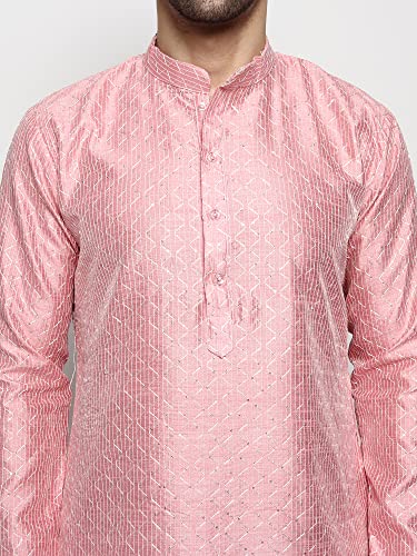 Image of Uri and MacKenzie Embroidery Silk Men's Kurta Pyjama Set