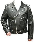 sehr gute Leder-Qualität Herren Lederjacke Rockabilly Marlon Brando, S bis 4XL (3XL)