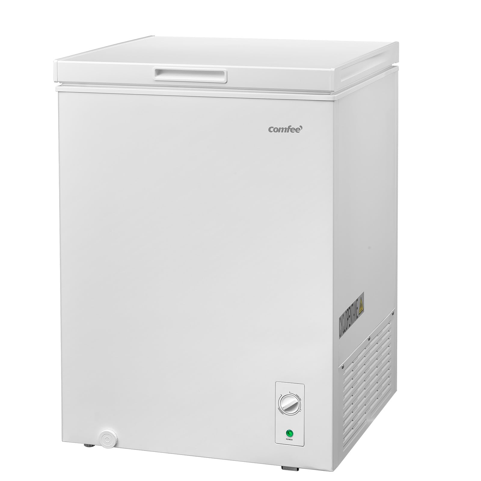 COMFEE' RCC146WH2EU(E) 143L Freistehender Gefrierschrank, Umwandlung zwischen Gefrierschrank und Kühlschrank, Inverter-Kompressor, geeignet für Außenanlagen, Garagen und Schuppen, Weiß
