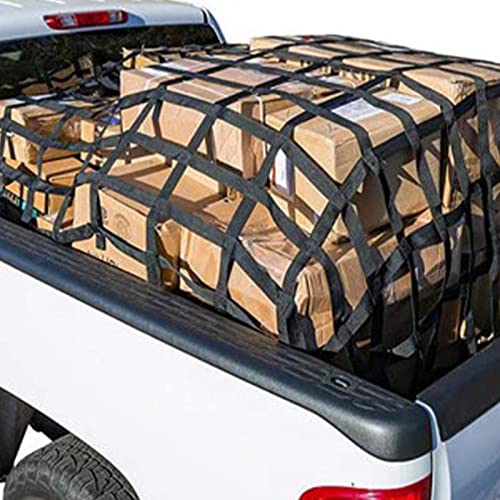 Lastbilsbädd Lastnät 4"x4" - Bungee Cargo Net för ATV, Släp & Båtar