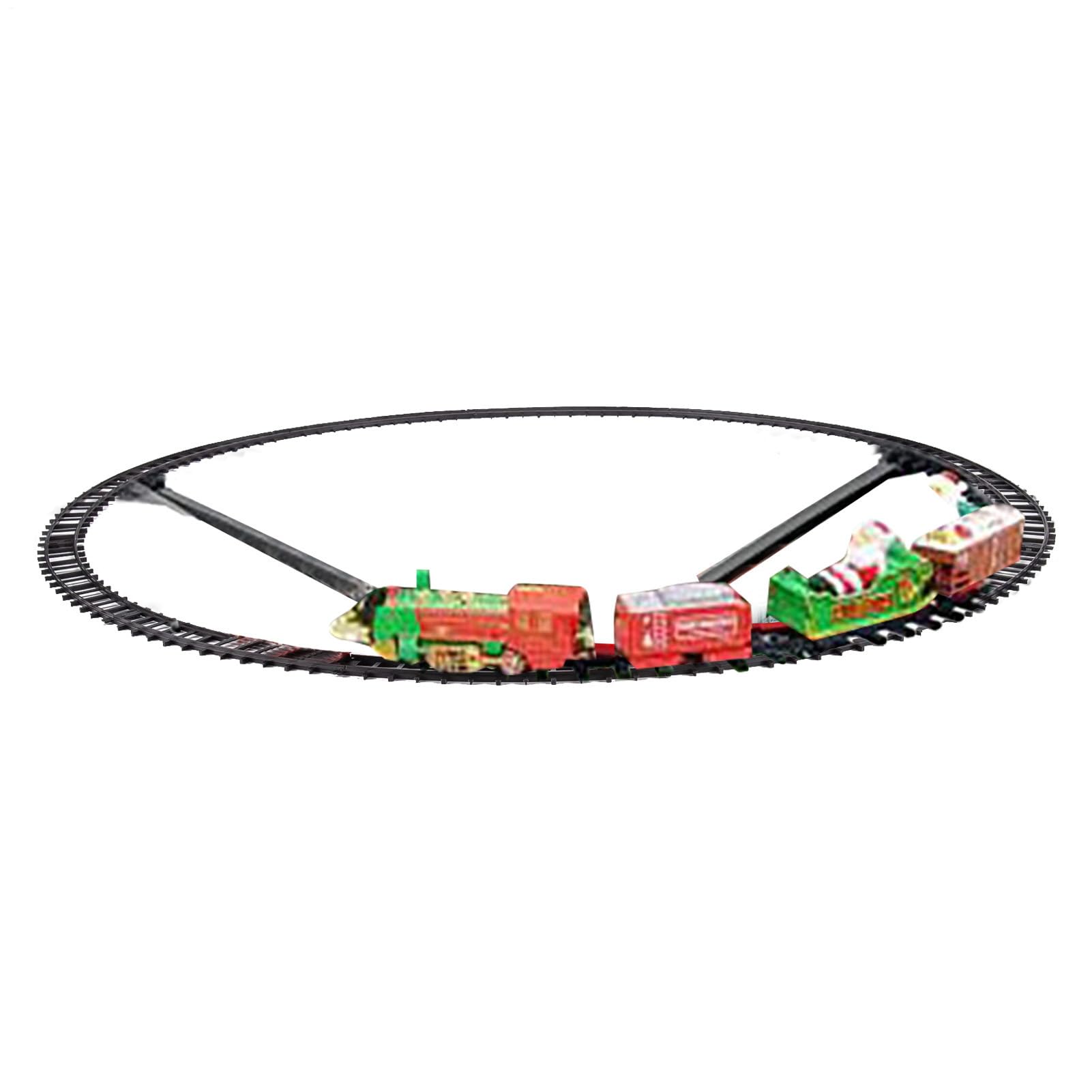 Pequeño Set de Tren de Navidad Decoración Estacional con Sonido y Luz