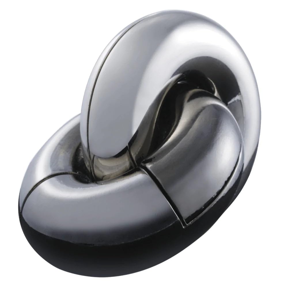 BepuzzledDonuts Hanayama Cast Metal Brain Teaser Puzzle (Level 4) Puzzles For Kids & Adults Ages 12 & Up, Model:30847 Bronze Color