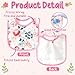 2ooya 7Pcs Cotton Waterproof Baby Bibs Adjustable Hook Loop Closure Infant Bib Pink Floral Newborn Babies Food Bibs Keepsake Baby Gift for 6-12 Months Baby Girl Teething Drooling Feeding Eating