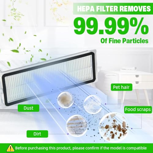 Image of HASTHIP Compatible with Dreame D10s Plus 10Pcs Accessories for Dreame D10s Plus Vacuum Cleaner, with 1 Main Brush, 3 Side Brushes, 3 Mops, 3 Filters, Replacment Accessories Parts for D10s Plus