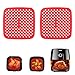 SUpoetry 2 pezzi Tappetino Friggitrice, Tappetini in Silicone per Friggitrice, Tappetini per Friggitrice ad Aria, Adatto per Forno, Microonde, Friggitrice ad Aria Calda(8,5 pollici/21,5 cm)