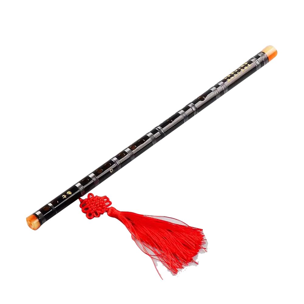 HCZKIUJY Bitter Bamboo Flute Suitable for Beginners, Easy To Play Chinese Folk Wind Instrument, Transverse Flute,Brown,#D (Black #D)