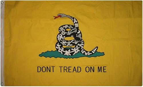 Miniatura 6 de Premium 3x5 Embroidered Gadsden Tea Party Double Sided 100% Cotton Flag with clips