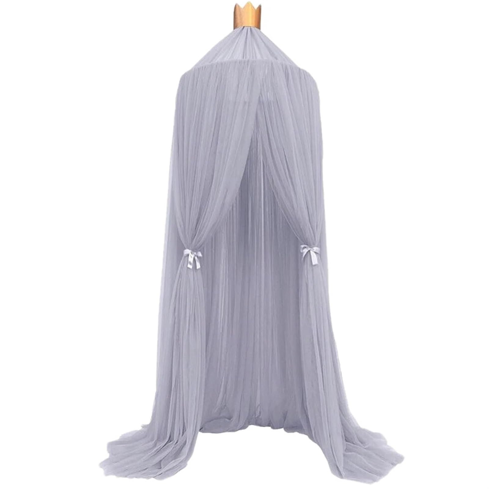 LSNNMU Bedding Mosquito Net Romantic Round Bed Cover Hung Dome Canopy For Bedroom For Bed(Grey)