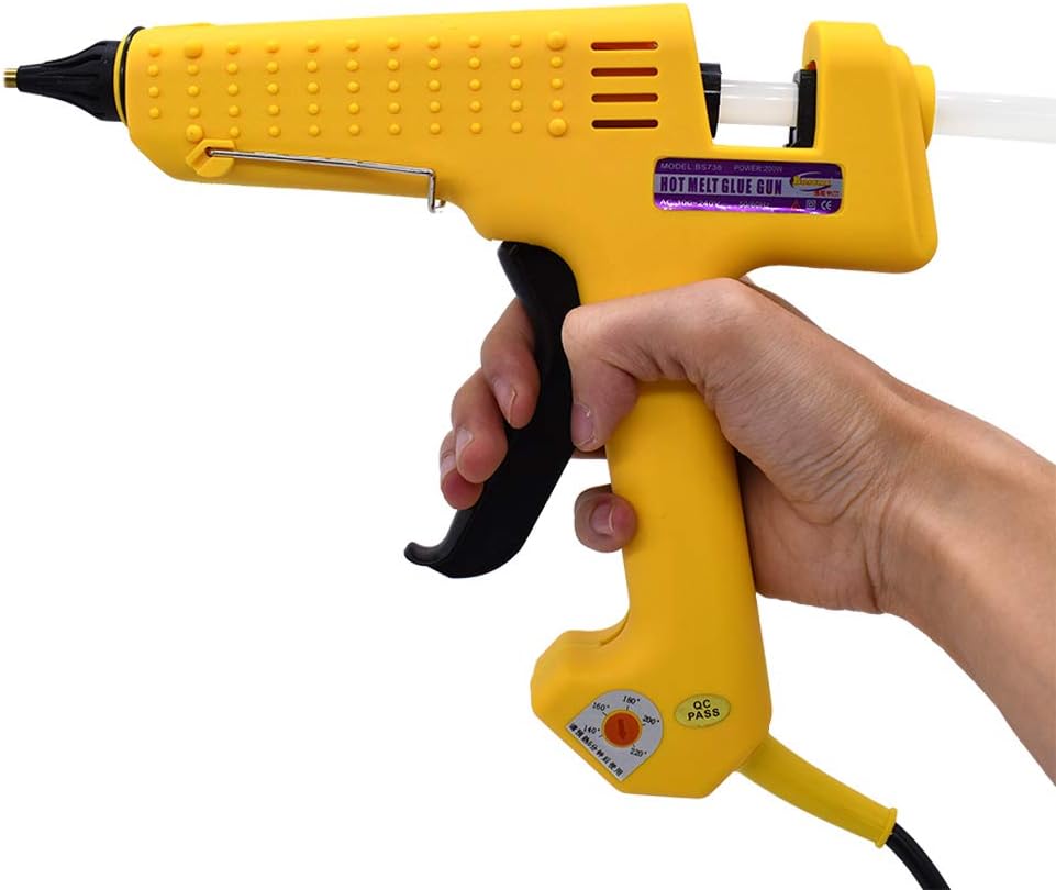 Professional 150W 200W 250W 110V Hot Melt Glue Gun Gift 6.0x45mm 2.0x70mm 3.0x50mm Nozzle Adjustable Temperature Glue Gun with 5 Copper Nozzles