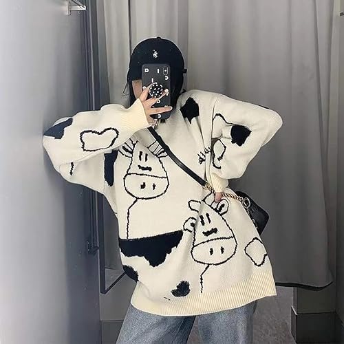 Gothic Sweater Harajuku Pullover Cute Sweater Sports Leisure Trend Warm Sweater Street Lazy Jacquard Hip Hop3