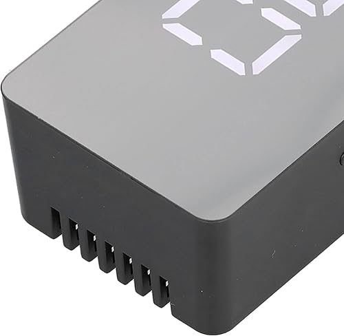 Miniatura 3 de Reloj despertador con espejo LED, reloj digital rectangular con pantalla de temperatura para dormitorio, sala de estar, oficina, viajes