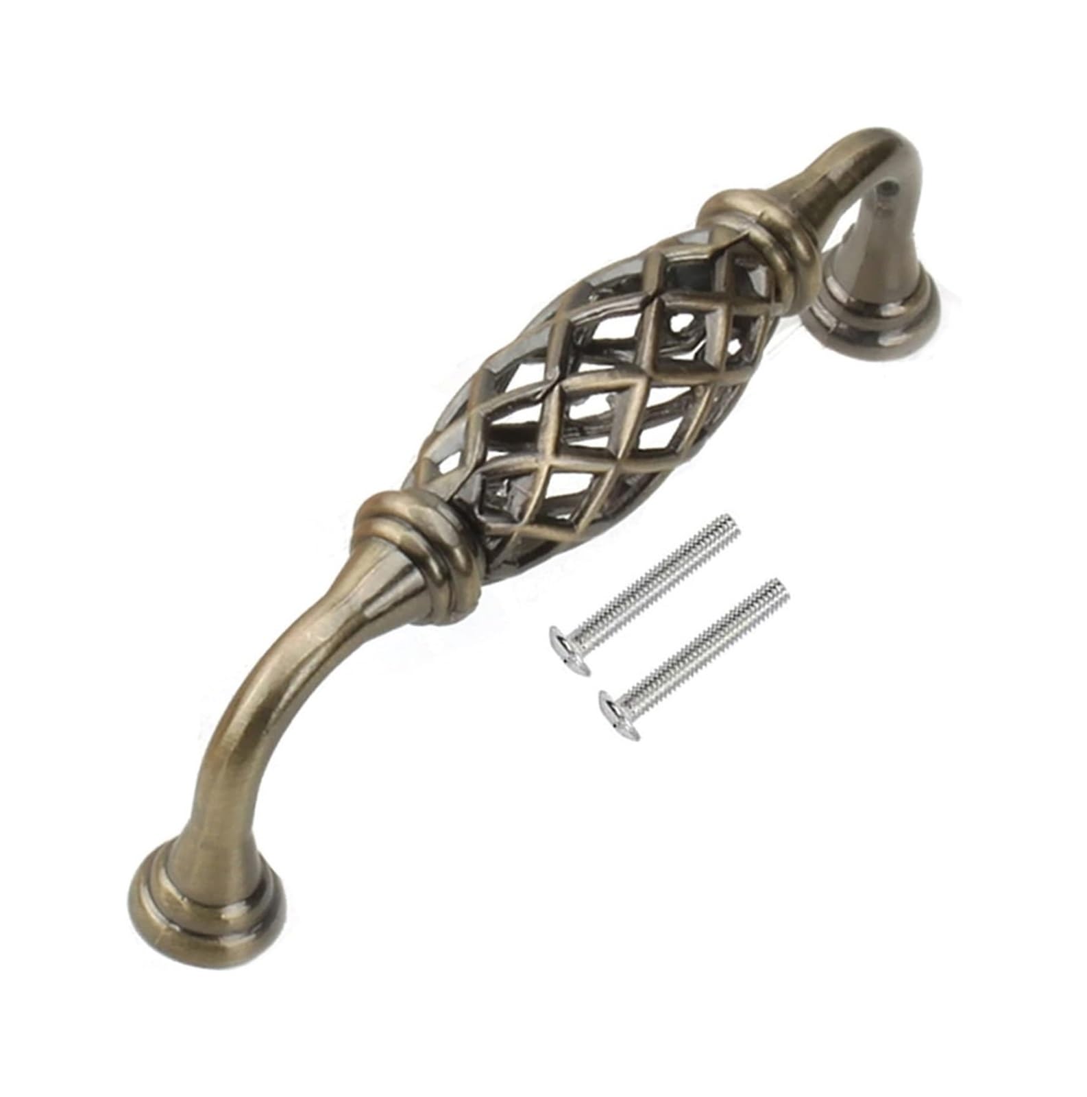 Opeximatun Copper Kitchen Cupboard Handles, Brass Cupboard Wardrobe Drawer Handles, Metal Cabinet, Zinc Alloy, (Holedistance96mm)