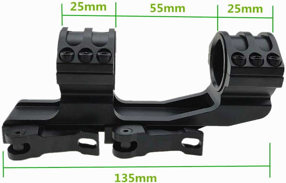 Cantilever Scope Mount 1 inch / 30mm Picatinny Weaver Scope Mounts Rings QD Quick Release