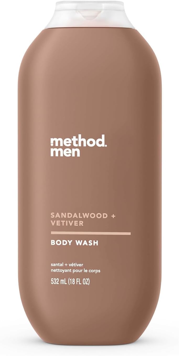 Men Body Wash, Sandalwood + Vetiver, 18 Oz, 18 Fl Oz