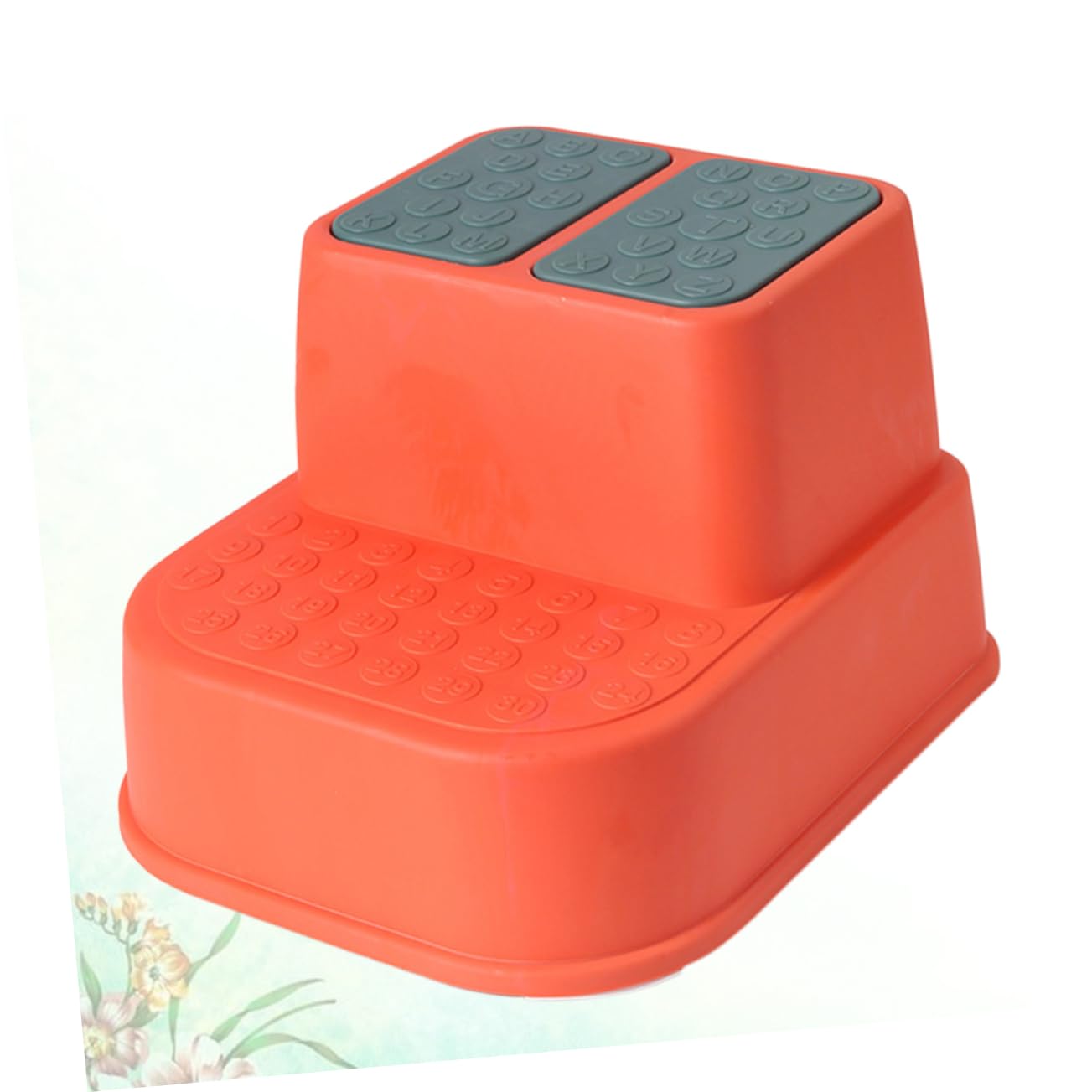 DECHOUS Multi Function Double Layers Slip Footstool for Durable Step Stool for Potty Training for Home Nursery Stylish Red Design