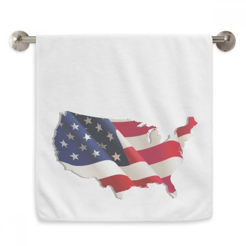 Serviettes débarbouillettes Stars and Stripes blanche 13 x 29 inch