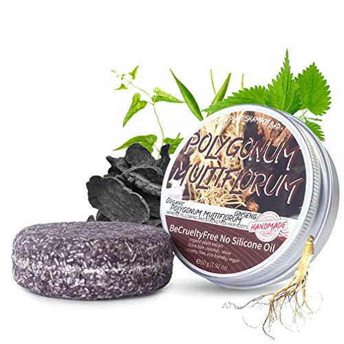 CHENRI OriginPro Polygonum Multiflorum Shampoo Bar, Hair Darkening Shampoo Bar Natural Organic Conditioner, Organic Gray Reverse Shampoo Bar, Essence Hair Darkening Shampoo Soap, Helps Stop Hair Loss