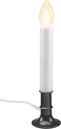 Miniatura 3 de AC1120A-8 - Vela eléctrica sin llama de 8.25 pulgadas con sensor de luz del atardecer al amanecer, vela blanca con base negra, paquete de 8