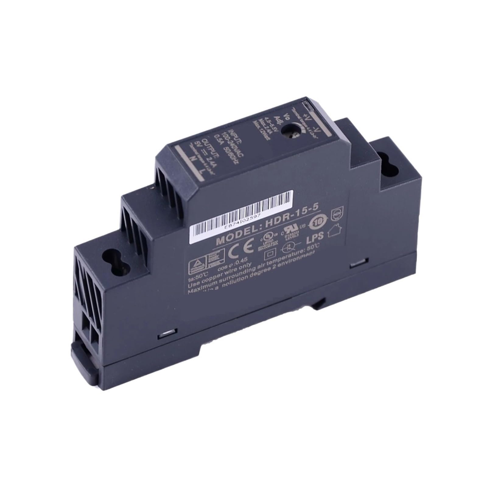1 Netzteil für Hutschiene HDR Serie HDR-15-5 DC5V 12V 15V 24V 48V 12W 15W (HDR-15-12)