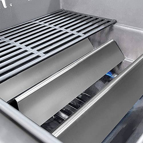 7635 Edelstahl Flavorizer Bars für Weber Spirit I & II 200 Series, Spirit I E210/220 & II E210/S210 (mit vorderen Brennerknöpfen), 38,9CM Hitzeplatte, Grill-Ersatzteile Aromaschienen für Weber Spirit
