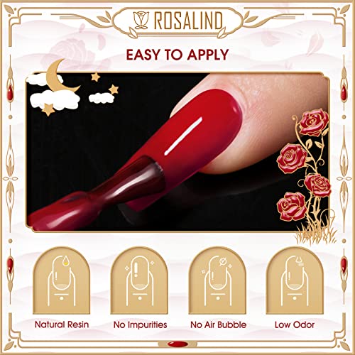 ROSALIND UV Nagellack Schwarz Rot Gel Nagellack 15ml UV LED Soak Off Nail Gel Polish Shellac Nagellack Starterset Gel… – Bild 6