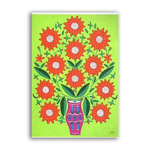 Tableau Maria Primachenko bouquet d'étoiles pour décorer une chambre d'enfant moderne