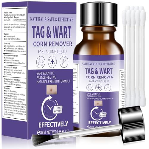 ANTIXYL 1Pcs Liquid Skin Tag Remover Kit, Wart Corn Remover, Fast-Acting Wart Remover Freeze Off,8% Salicylic Acid Wart Removal for PlantarWart, CommonWart, FlatWart, Callus (0.68 Fl Oz (Pack of 1