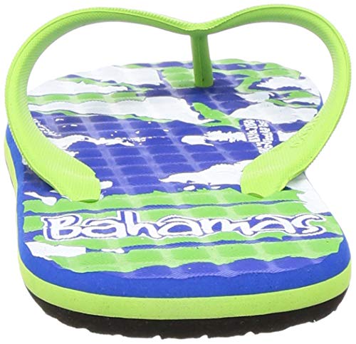 Image of BAHAMAS Men's BH0028S N. Blue Fl. Green Flip Flops 11 (BH0028SNBFG0011)