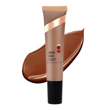 KISSIO Foundation Mixer - Color Corrector Drops,Adjusting Drops for Bright Foundation,Blends Easily, 1.06 oz,02# Caramel