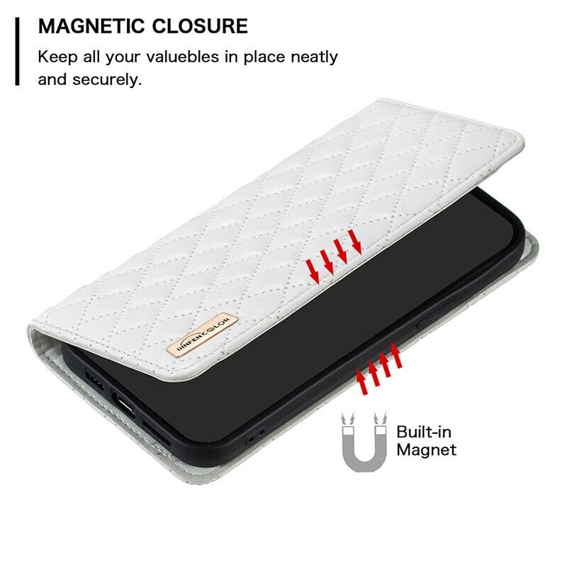 Étui iPhone 15 Pro Max cuir blanc clapet idéal pour votre quotidien