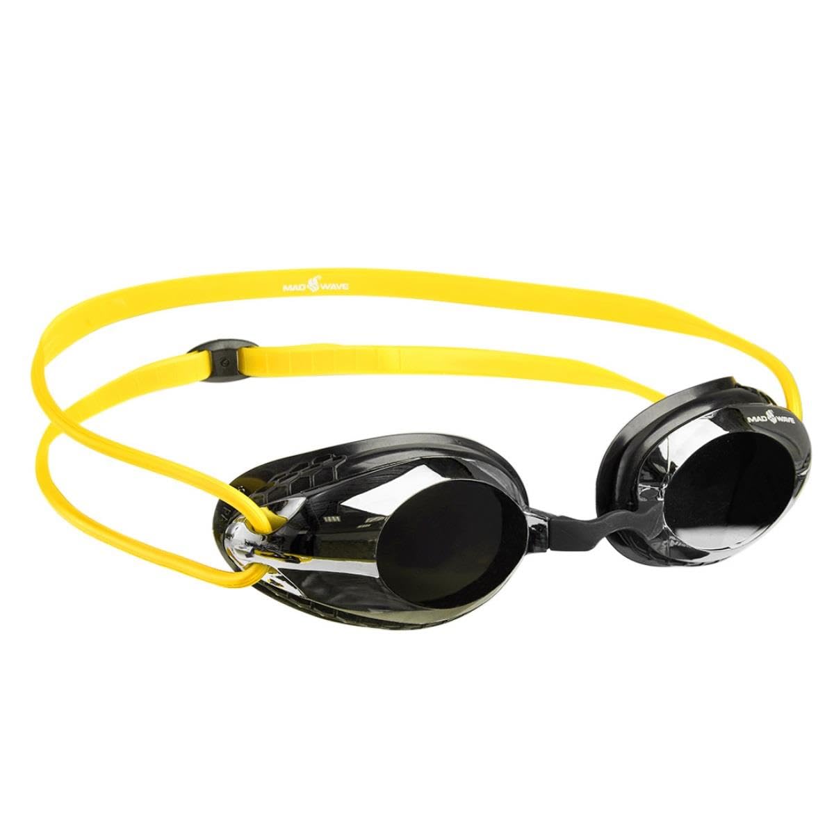 Mad Wave Honey Schwimmbrille, verspiegelt, Gelb