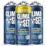 ClimaSet 3-in-1 R134a Klimageräte – – für Fahrzeuge von 1994 bis 2016 – Naturbewusst – Ungiftig – Korrosionsbeständig – 3 Teile – 795 g