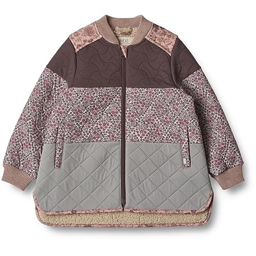 Wheat Chaqueta térmica Hadis Junior Tallas Niñas 100% reciclado Poleyster Öko Tex Standard impermeable, transpirable, cortavientos Öko Tex Standard, Berrias de arlequín, 116 cm