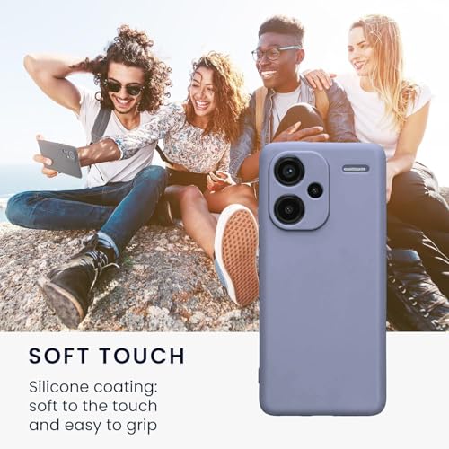 Image of DIZORO Compatible with Mi Redmi Note 13 Pro Plus 5G Back Cover with Upgraded Square Edges for Camera Protection Shockproof Flexible Matte Liquid Silicone Mobile Phone Case (lG)
