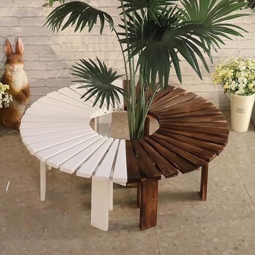Banc de jardin extérieur bois massif résistant intempéries pour parc