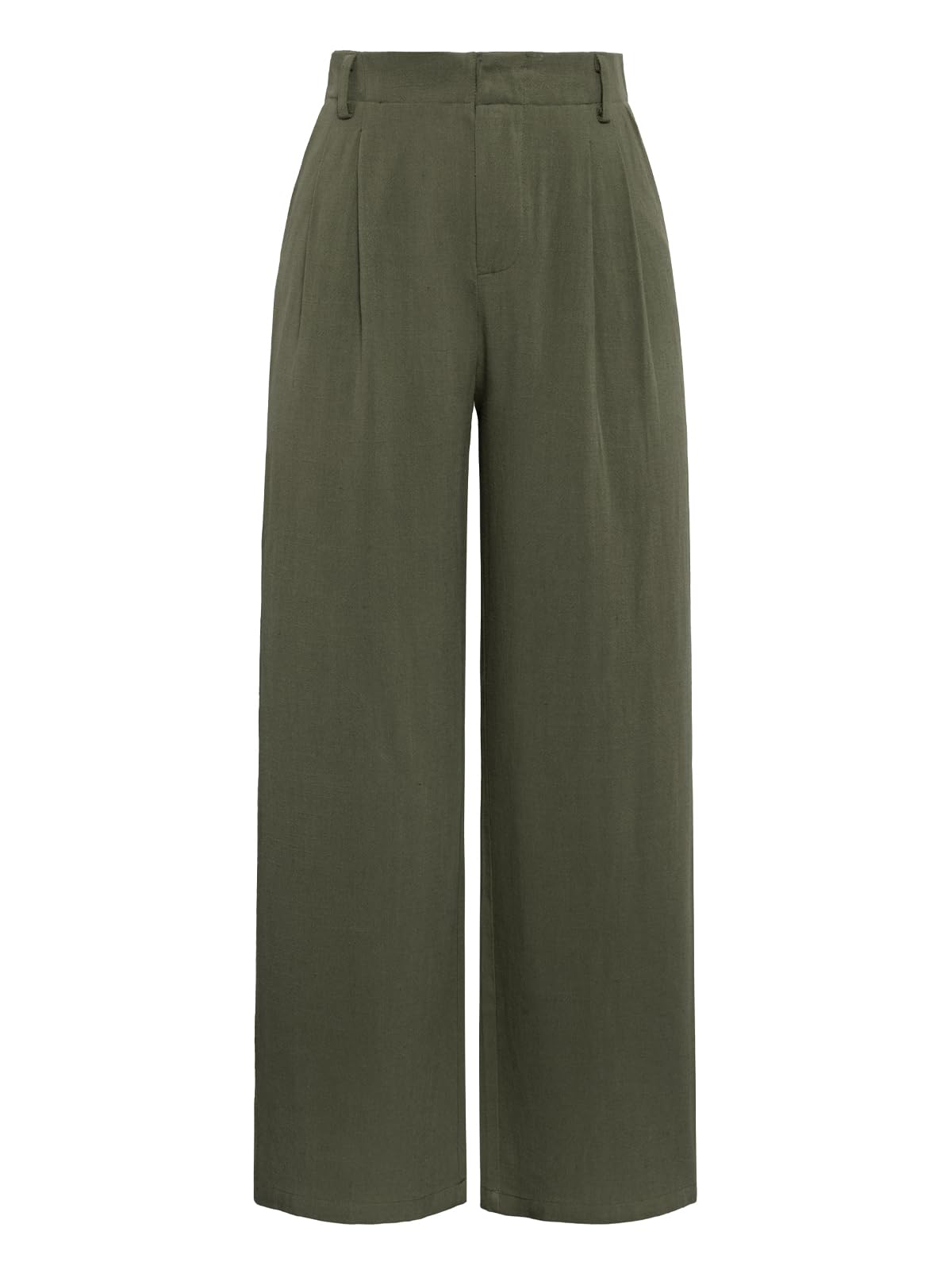 ANRILITA Linen Pants for Women High Waist Casual Flowy Pant Summer Wide Leg Trousers with Pocket