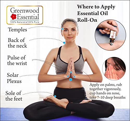 Image of Greenwood Essential APPREHENSIVE Anxiety Relief - Aromatherapy Essential Oil Blend of Bergamot, Lavender, Neroli, Rose, Melissa, Geranium, Cedarwood, Patchouli & Orange Essential Oils 10ml