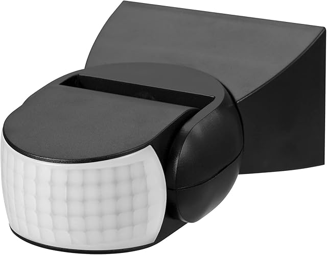 Maclean MCE201B Infrared Motion Detector Pir Modern Range 12m Black IP65 (12m 180° IP65 Black)
