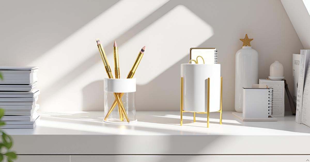 2 Set Silverware Caddy for Countertop,Sturdy Ceramic and Sturdy Metal Frame,Buffet Tableware, Party Table Decorations