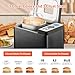 KBS 19-in-1 Programmable Bread Maker,2LB Large Bread Machine Stainless Steel with Sourdough,Gluten-Free,Nonstick Ceramic Pan,650W Bread Maker Machine with 15H Timer&1H Keep Warm,3 Crust Colors,Recipes