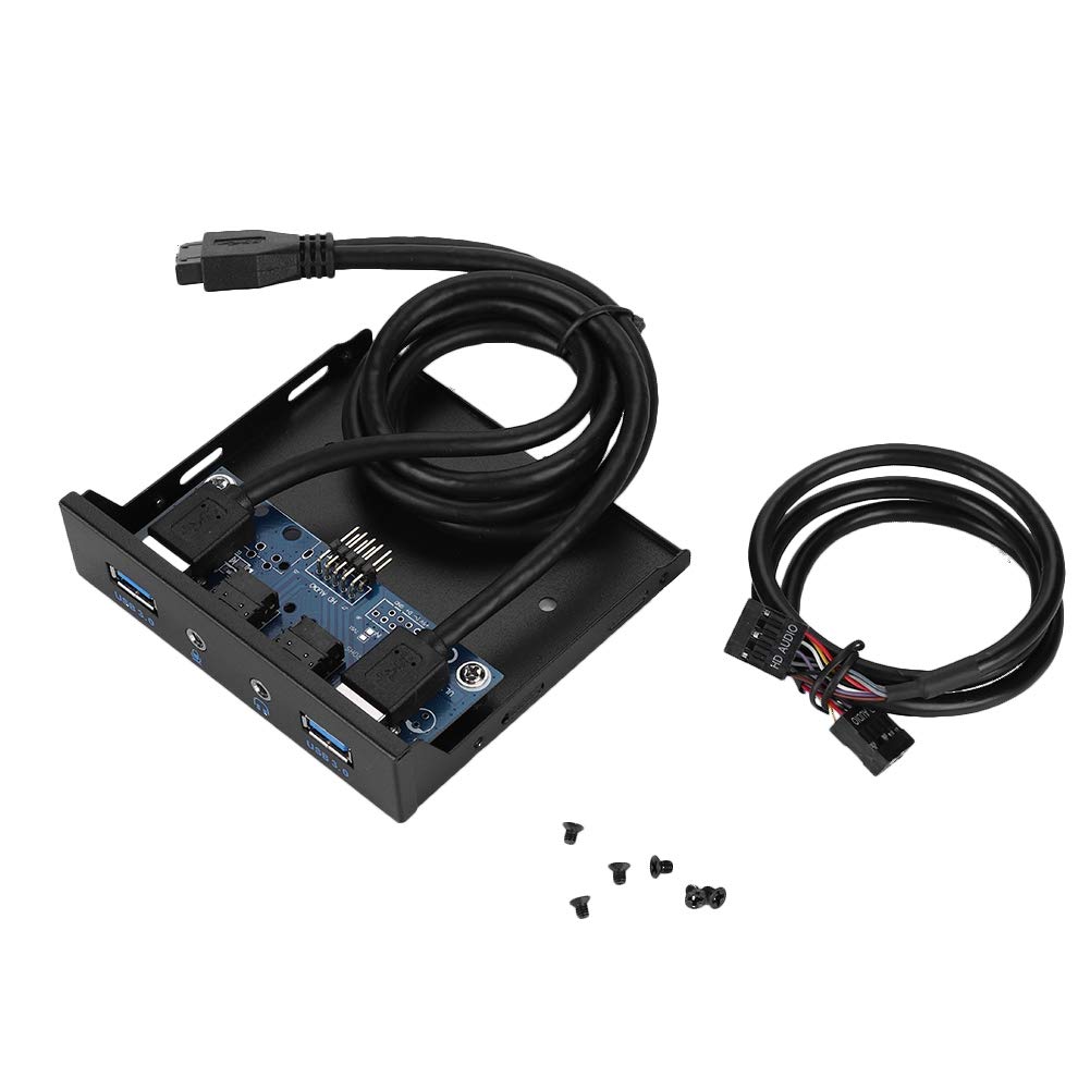 Bewinner Parte anteriore 'unità floppy, audio USB 3.0 Parte anteriore 'unità floppy, 3,5 pollici 2 interfacce USB 3.0 con audio MIC, per riservare l'interfaccia I/O anteriore del