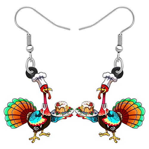 Boucles d'oreilles dinde acrylique légères pour peaux sensibles femme enfant