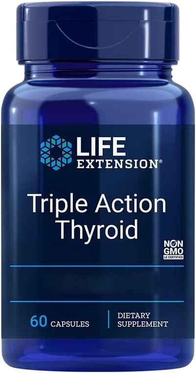 Life Extension, Thyroid Support Complex, with Iodine and L-Tyrosine, 60 Vegan Capsules, Laboratory Tested, Gluten-Free