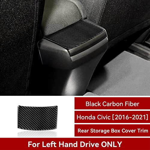 Brmyl Rear Armrest Storage Box Cover Decals For 2016 2017 2018 2019 2020 2021 10Th Gen Honda Civic Accessories Carbon Fiber Interior Stickers #TOP1