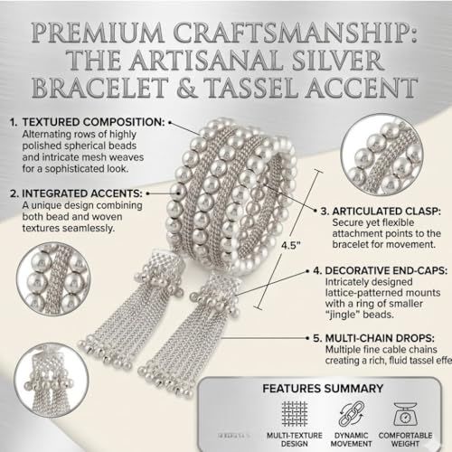 Image of Traditional Bangles set for Women | Oxidised Jewellery Bracelet for Girls Stylish | Latkan Chain Peacock Bangle Bracelet Adjustable for Navratri Festive Jewelry set of 1 (Pack of 1)