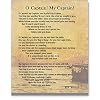 O Captain My Captain Walt Whitman Poster 11x14 Poetry Wall Decor, Unframed Poem Art Poster for Home, Office, Classroom, Library. Typography Gift For Dad, English Teacher, Librarian, Fathers Day