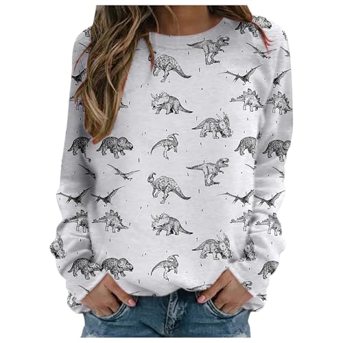 Sweat oversize femme en coton doux avec col rond classique tendance